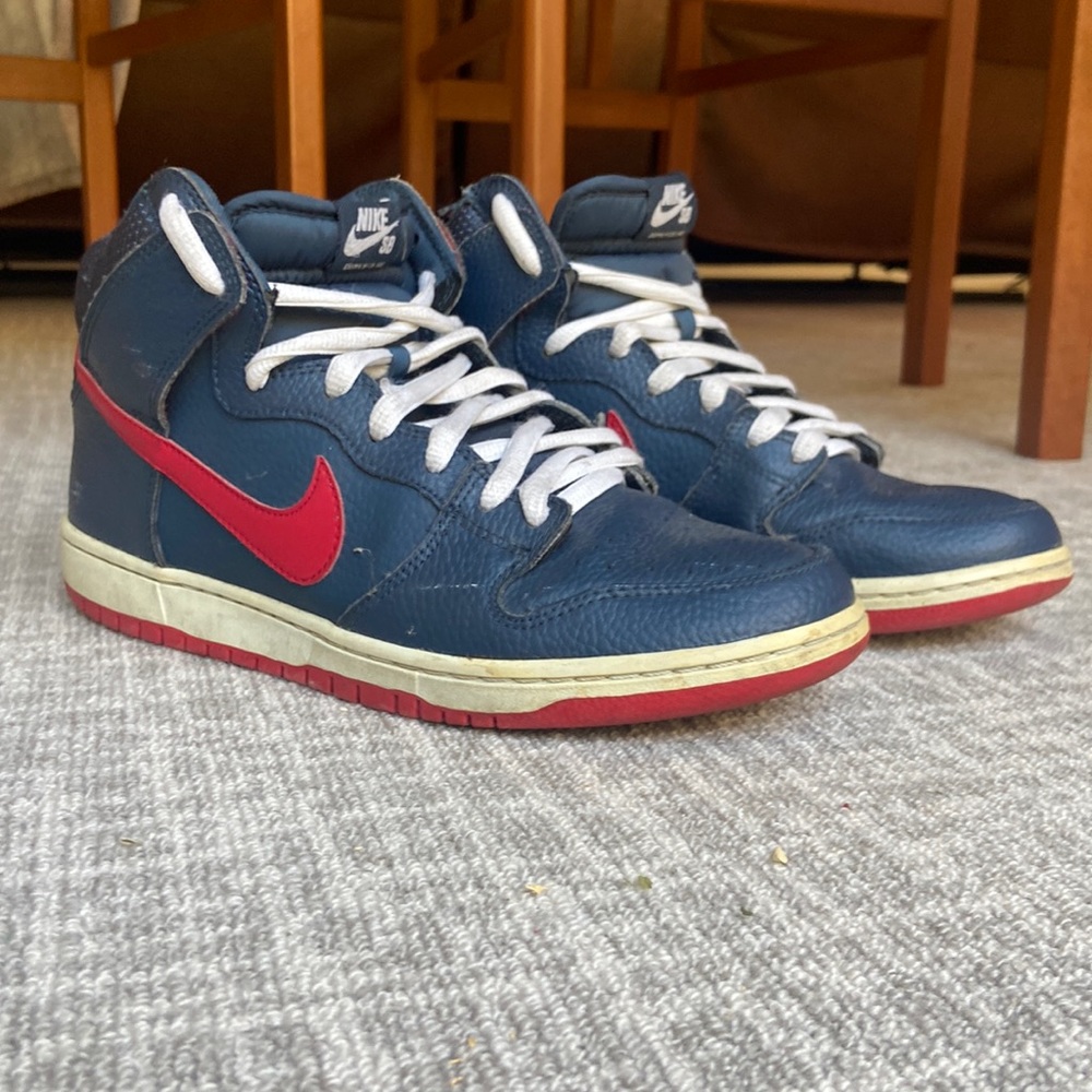 Nike Dunk SB High Pro Squadron Blue University Red Sneakers